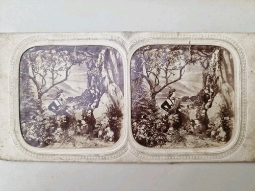 Antike stereokarte schottland - stereokarte,