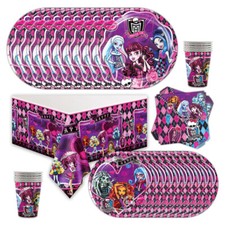 Monster High Geburtstag Partydeko set Teller Tischdecke Einwegpapierbecher