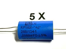 6800pF, 0,0068uF, 6,8nF, 4 Draht, 1600V-, 5%, 100°, Roederstein, KP1831, 5 Stück