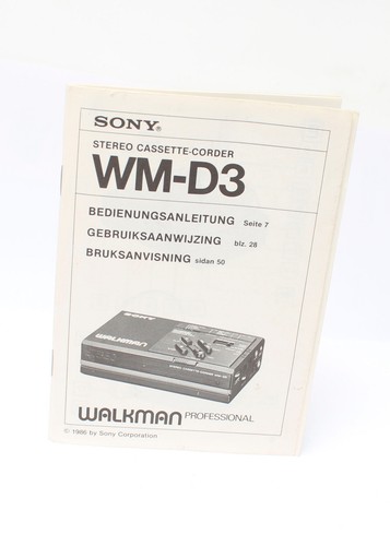Sony stereo cassette - wm-d3,