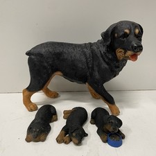 Rottweiler Enamel Dog Statue &