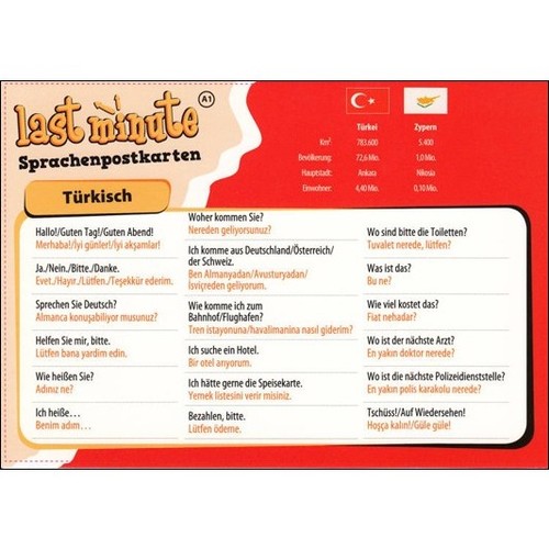 Postkarte türkisch lernen - postkarte,
