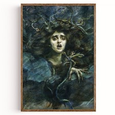 Dark Academia Medusa Art Print