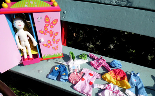 Set puppenkleiderschrank - set,, puppenkleiderschrank/
