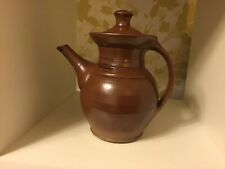 Teekanne Ton getöpfert Keramik Glasur Handarbeit Vintage