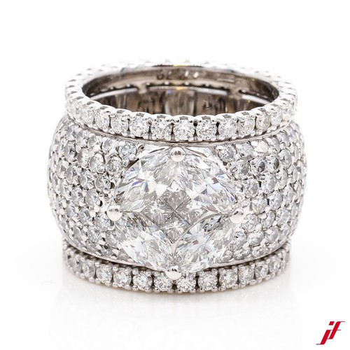 Ring 750 18k weißgold navette - 750/18k,