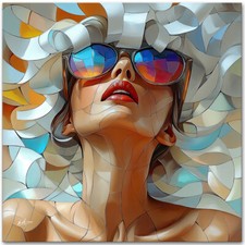 Leinwand Bild Frau Erotik Rote