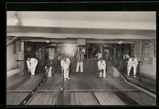 Berlin-Wannsee, Kegelbahn vom Vierer Club Kampf, Kegeln, Ansichtskarte 