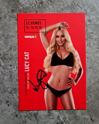 Lucy cat autogrammkarte venus - lucy,