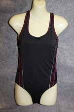 SPORTLICHER SCHWIMMANZUG BADEANZUG GRÖSSE 38 SCHWARZ FUCHSIA GEFÜTTERT TCHIBO