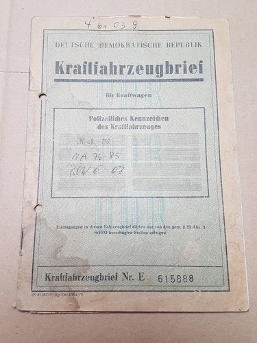 Kfz brief kraftfahrzeugbrief - brief,