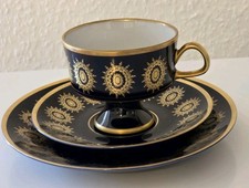 Echt Kobalt Carl Klaus 3tlg Kaffeeservice.Porzellan. Vintage.