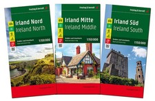 Irland, Straßen- und Freizeitkarten-Set 1:150.000, freytag & berndt: 3 Blätter i