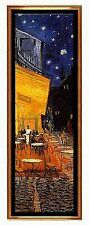 Vincent VAN GOGH NACHTCAFE Faksimile AUF LEINWAND IM GOLDRAHMEN 30x93CM 14
