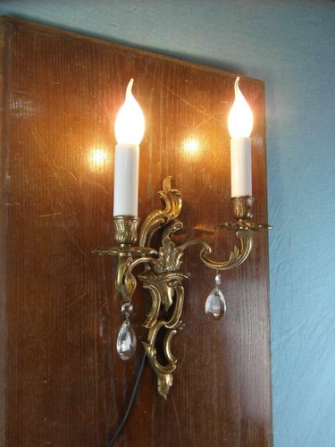 Wandlampe antik messing - wandlampe,