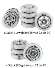 Inliner Rollen 8 Ersatzrollen Kugellager Inlineskates Set Wheels ABEC7 72-90mm