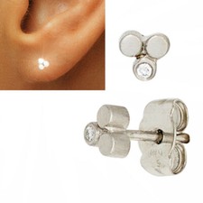 Kleine Brillant Ohrstecker 950