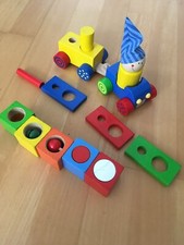 Haba Holzeisenbahn Set Holzlernspielzeug Formen 