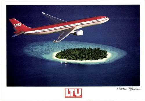 Ltu flugzeug airbus - ak,