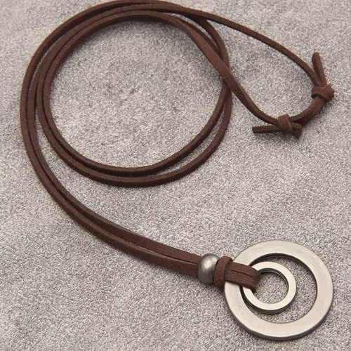 Unisex halskette doppelring - halskette,
