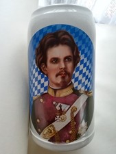 Bierkrug Maßkrug König Ludwig 1 liter / Sammlerkrug / Steinkrug - Vitrinen Stück