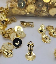 100 Stück Basteln Clips Ohrstecker Vergoldet Neuware 