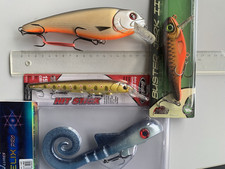 Set 4 Stück große XL Wobbler  Swimbait von Westin, Strike Pro, Berkley, Dragon