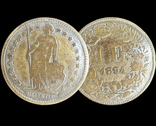 Schweiz 1 Franken 1894 Silber