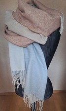 Da"H&M"Super schöner Großer Dicker Warmer XXL Schal Pastelfarben Beige Neuwertig