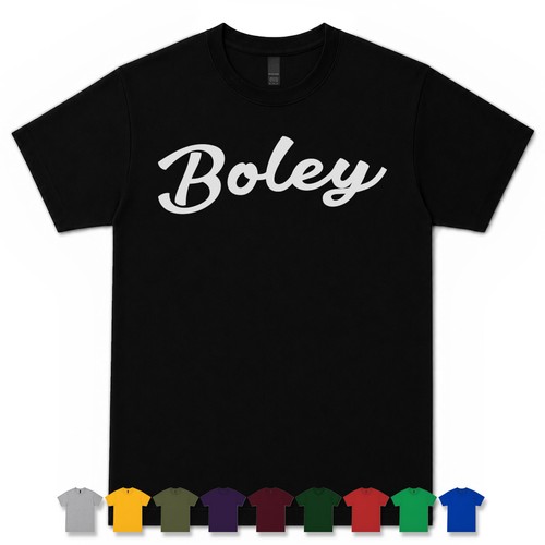 Boley retro script - script, t-shirt