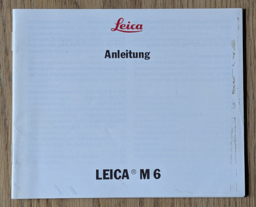 Leica anleitung - m6,