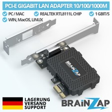 1 Gbit/s PCIe PCI-Express Gibabit LAN Adapter Netzwerk Karte Realtek 10/100/1000