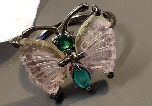 925 silber ring schmetterling - silber,