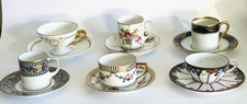Konvolut 6 antike Mokkatassen 1890-1935 Rosenthal Fraureuth Tielsch Hutschenreut