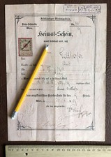 Heimat Schein 26.8.1919 1938 1956 Deutsch-Österreich KuK Wien Stempel Marke 1677