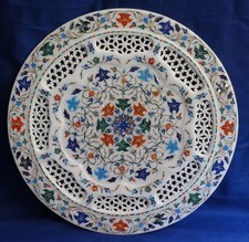 15 " Rund Weißer Marmor