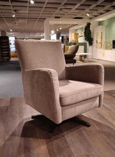 Global Wippsessel Global Estrela Stoff Togo Grau 5-Stern-Flacheisenfuß Schwarz