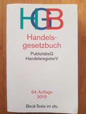 HGB Handelsgesetzbuch - dtv 64. Auflage e 2019