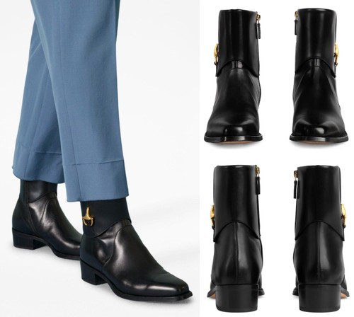 Gucci horsebit ankle boots - horsebit,