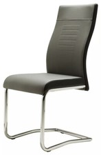 Schwingstuhl, Küchenstuhl, Freischwinger, Eßtischstuhl grau, 4er Set