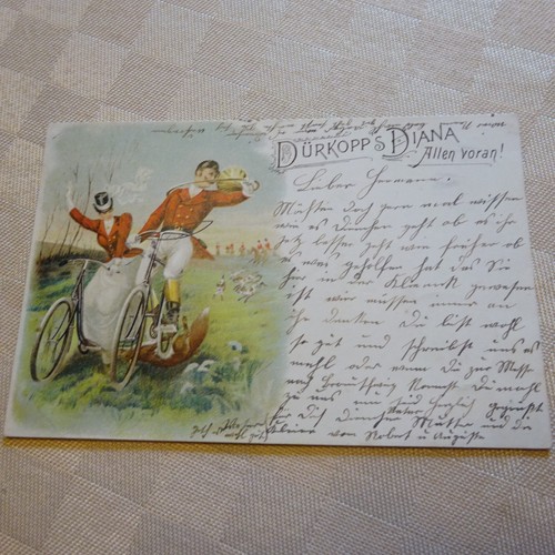 Postkarte litho werbung - postkarte, litho,