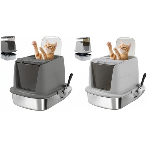 Katzentoilette aus edelstahl - katzentoilette,
