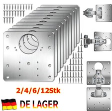 2-12x Satz Of Scharnier Reparaturplatte Möbel Schrank Reparatur Blech Edelstahl