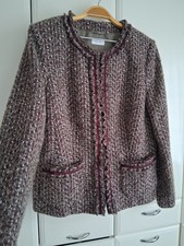 Damen Boucle Jacke Wolljacke