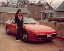 Vintage 1987 Young Woman Red