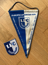 1. FC Magdeburg Wimpel und Aufnäher 1970er / 1980er Jahre Europacupsieger