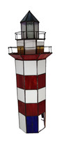Lamp Tiffany Lighthouse large Clayre & Eef 5LL-1166 - 21x56 cm 2x E14 / max 25w 