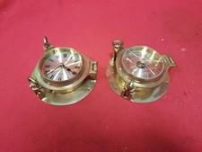 2 × Schiffsuhr Uhr Messing