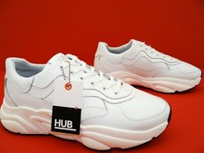 Hub Rock L50 Sneaker Schuhe Sportschuhe Turnschuhe Damen Leder Weiß Gr.40