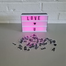 Schild Led Schrift RGB 15 X 10 Cm Klein Schrift Buchstaben